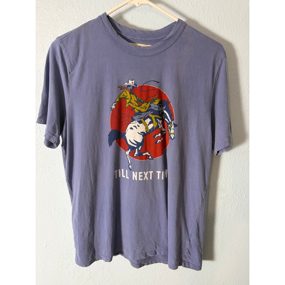 Imogene and Willie Till Next Time Graphic T-Shirt Purple Western S USA Rodeo